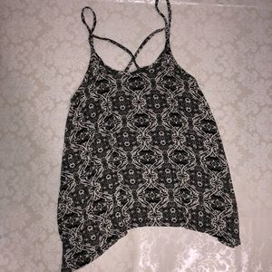 Maurices M black white spaghetti strap tank NWT